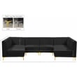 Meridian Furniture Alina Black Velvet Modular Sectional