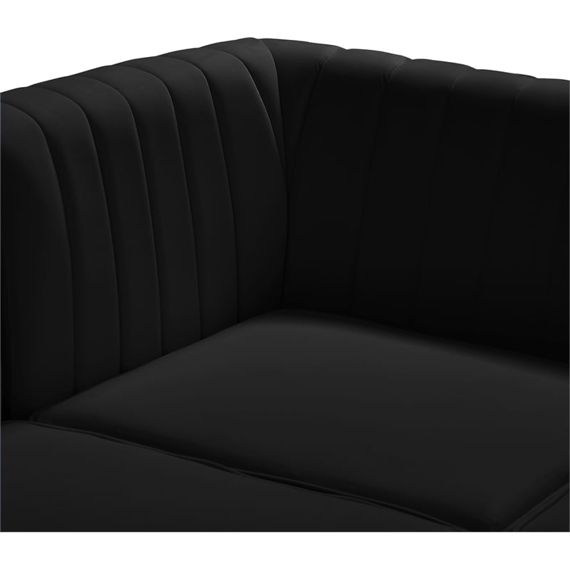 Meridian Furniture Alina Black Velvet Modular Sectional