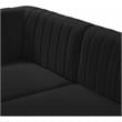Meridian Furniture Alina Black Velvet Modular Sectional