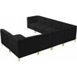 Meridian Furniture Alina Black Velvet Modular Sectional