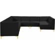 Meridian Furniture Alina Black Velvet Modular Sectional