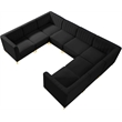 Meridian Furniture Alina Black Velvet Modular Sectional