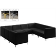 Meridian Furniture Alina Black Velvet Modular Sectional