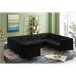 Meridian Furniture Alina Black Velvet Modular Sectional