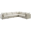 Meridian Furniture Jacob Cream Velvet Modular Sectional