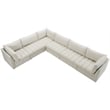 Meridian Furniture Jacob Cream Velvet Modular Sectional