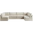 Meridian Furniture Jacob Cream Velvet Modular Sectional