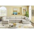 Meridian Furniture Jacob Cream Velvet Modular Sectional