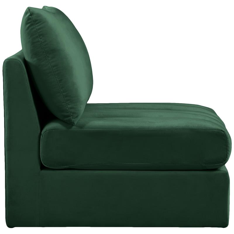 Meridian Furniture Jacob Green Velvet Armless