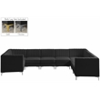 Meridian Furniture Alina Black Velvet Modular Sectional