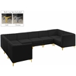 Meridian Furniture Alina Black Velvet Modular Sectional