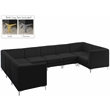 Meridian Furniture Alina Black Velvet Modular Sectional