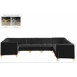 Meridian Furniture Alina Black Velvet Modular Sectional