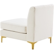 Meridian Furniture Alina Cream Velvet Armless Chair