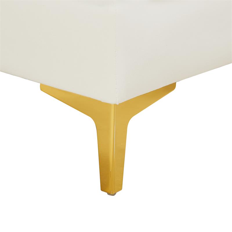 Meridian Furniture Alina Cream Velvet Corner Chair