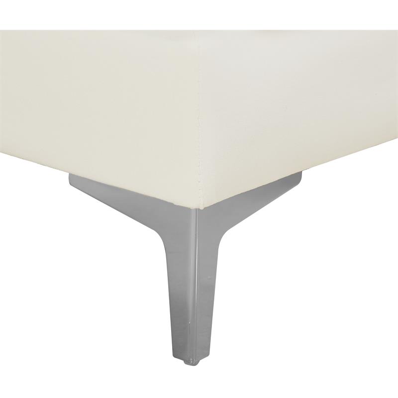 Meridian Furniture Alina Cream Velvet Corner Chair