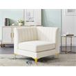 Meridian Furniture Alina Cream Velvet Corner Chair