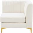 Meridian Furniture Alina Cream Velvet Corner Chair