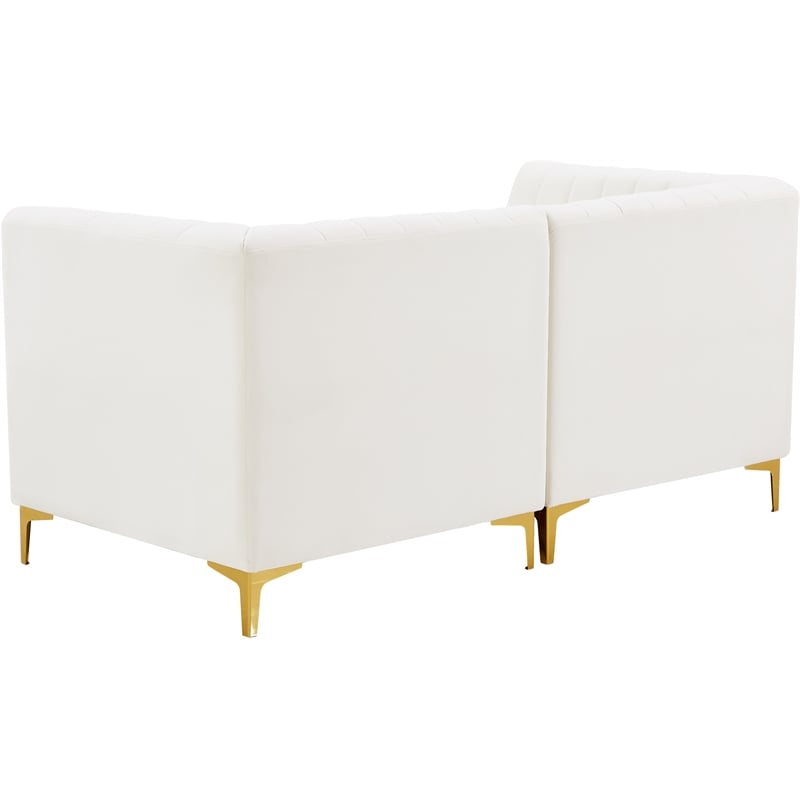 Meridian Furniture Alina Cream Velvet Modular Sofa
