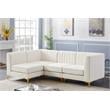 Meridian Furniture Alina Cream Velvet Modular Sectional