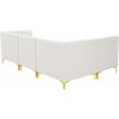 Meridian Furniture Alina Cream Velvet Modular Sectional