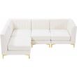 Meridian Furniture Alina Cream Velvet Modular Sectional