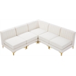 Meridian Furniture Alina Cream Velvet Modular Sectional