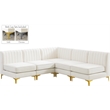 Meridian Furniture Alina Cream Velvet Modular Sectional