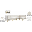 Meridian Furniture Alina Cream Velvet Modular Sectional