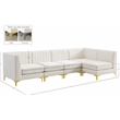 Meridian Furniture Alina Cream Velvet Modular Sectional