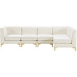 Meridian Furniture Alina Cream Velvet Modular Sectional