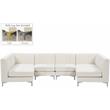Meridian Furniture Alina Cream Velvet Modular Sectional