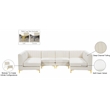 Meridian Furniture Alina Cream Velvet Modular Sectional