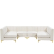 Meridian Furniture Alina Cream Velvet Modular Sectional