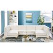 Meridian Furniture Alina Cream Velvet Modular Sectional