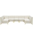Meridian Furniture Alina Cream Velvet Modular Sectional