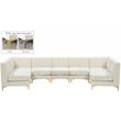 Meridian Furniture Alina Cream Velvet Modular Sectional