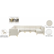 Meridian Furniture Alina Cream Velvet Modular Sectional