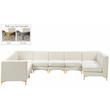 Meridian Furniture Alina Cream Velvet Modular Sectional