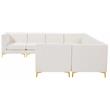 Meridian Furniture Alina Cream Velvet Modular Sectional