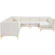 Meridian Furniture Alina Cream Velvet Modular Sectional