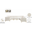 Meridian Furniture Alina Cream Velvet Modular Sectional