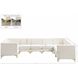 Meridian Furniture Alina Cream Velvet Modular Sectional