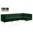 Meridian Furniture Alina Green Velvet Modular Sectional
