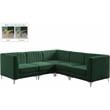 Meridian Furniture Alina Green Velvet Modular Sectional