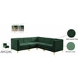 Meridian Furniture Alina Green Velvet Modular Sectional