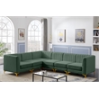 Meridian Furniture Alina Green Velvet Modular Sectional