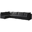 Meridian Furniture Jacob Black Velvet Modular Sectional