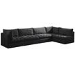 Meridian Furniture Jacob Black Velvet Modular Sectional