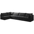 Meridian Furniture Jacob Black Velvet Modular Sectional